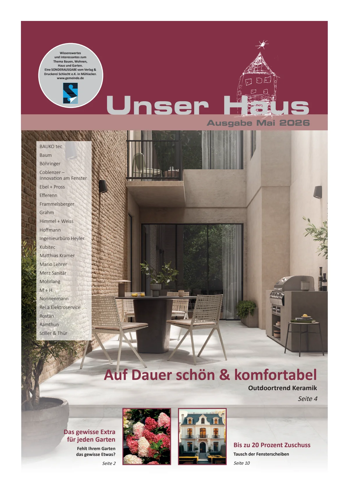 Beispielausgabe Unser Haus, Seite 1