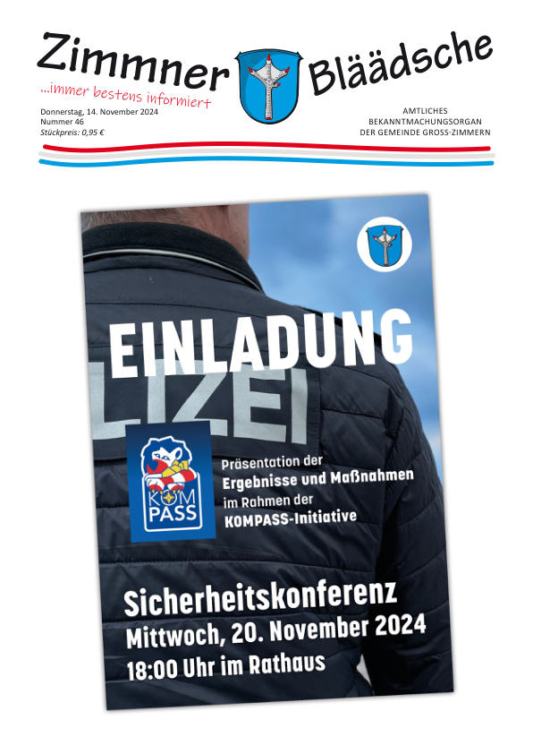 Mehr über den Artikel erfahren Groß-Zimmern KW 46