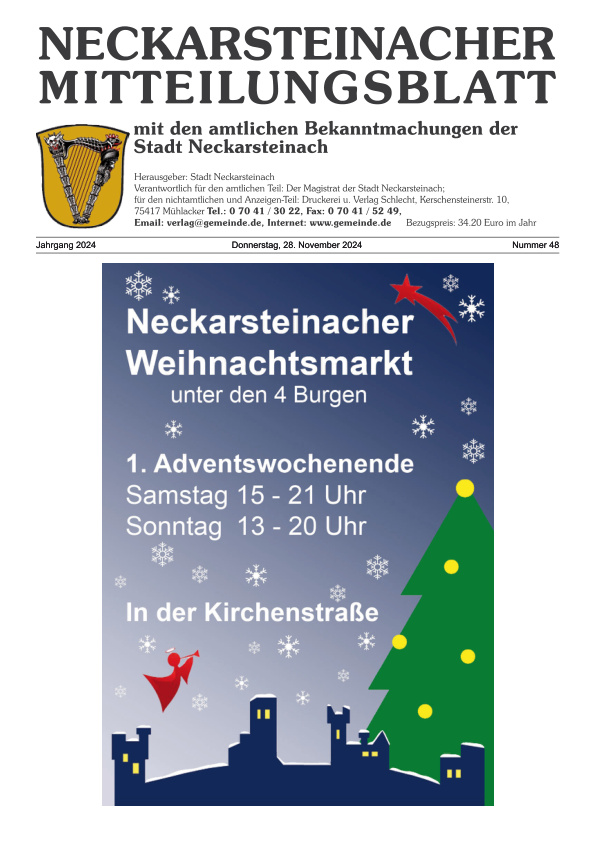 Mehr über den Artikel erfahren Neckarsteinach KW 48