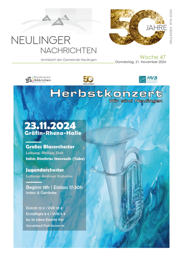 Mehr über den Artikel erfahren Neulingen KW 47