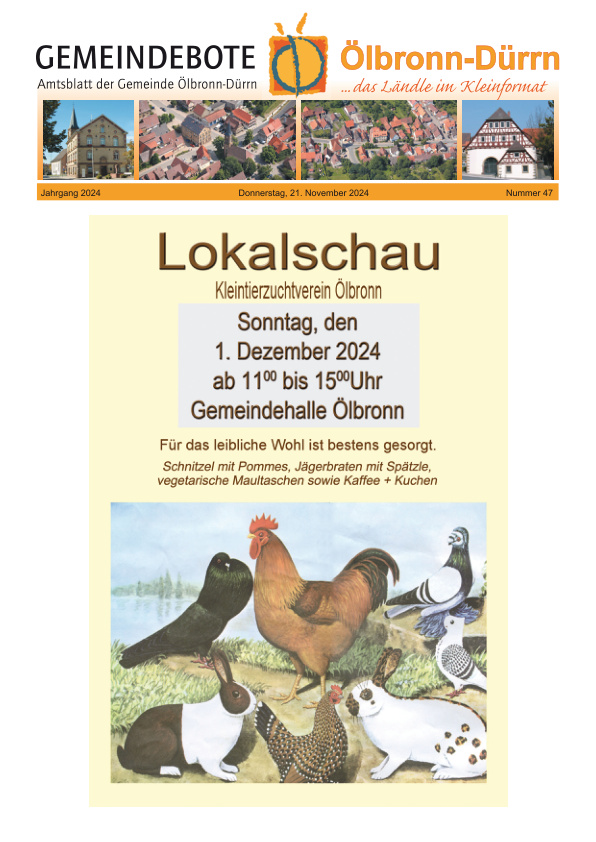 Mehr über den Artikel erfahren Ölbronn-Dürrn KW 47