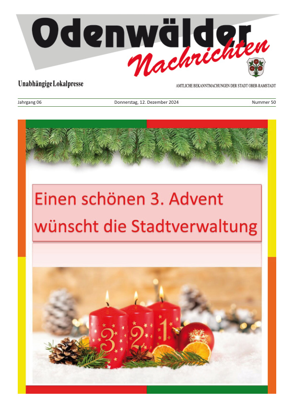 Mehr über den Artikel erfahren Ober-Ramstadt KW 50