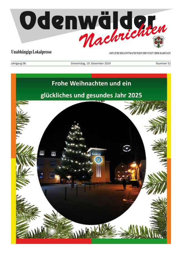 Mehr über den Artikel erfahren Ober-Ramstadt KW 51
