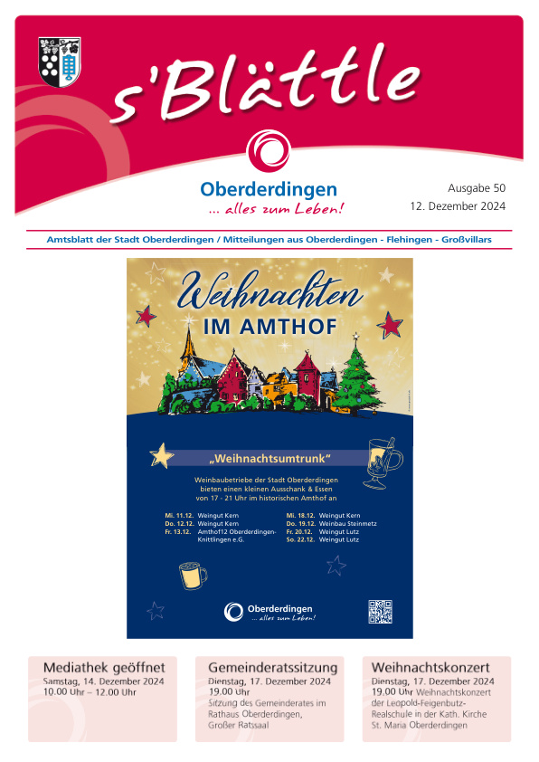 Mehr über den Artikel erfahren Oberderdingen KW 50