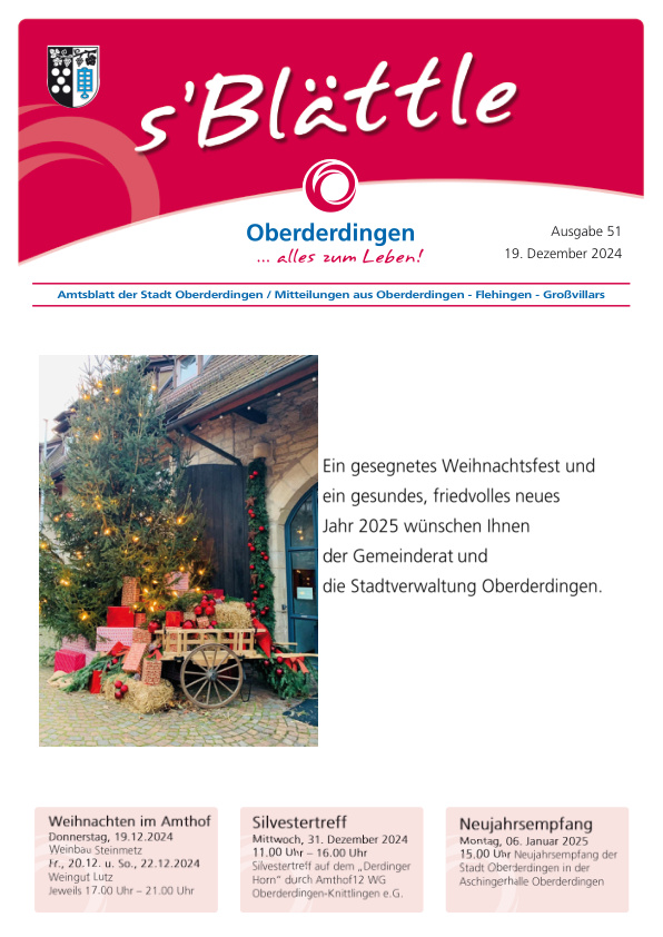 Mehr über den Artikel erfahren Oberderdingen KW 51