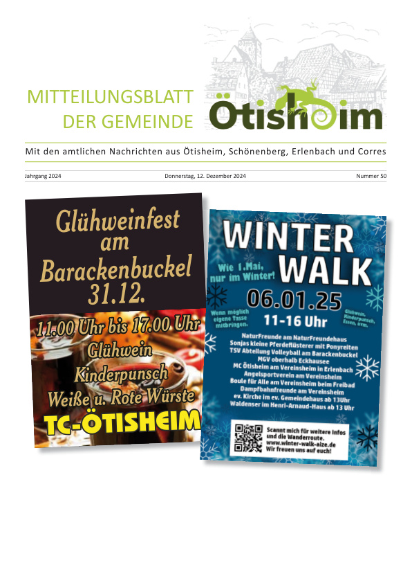 Mehr über den Artikel erfahren Ötisheim KW 50