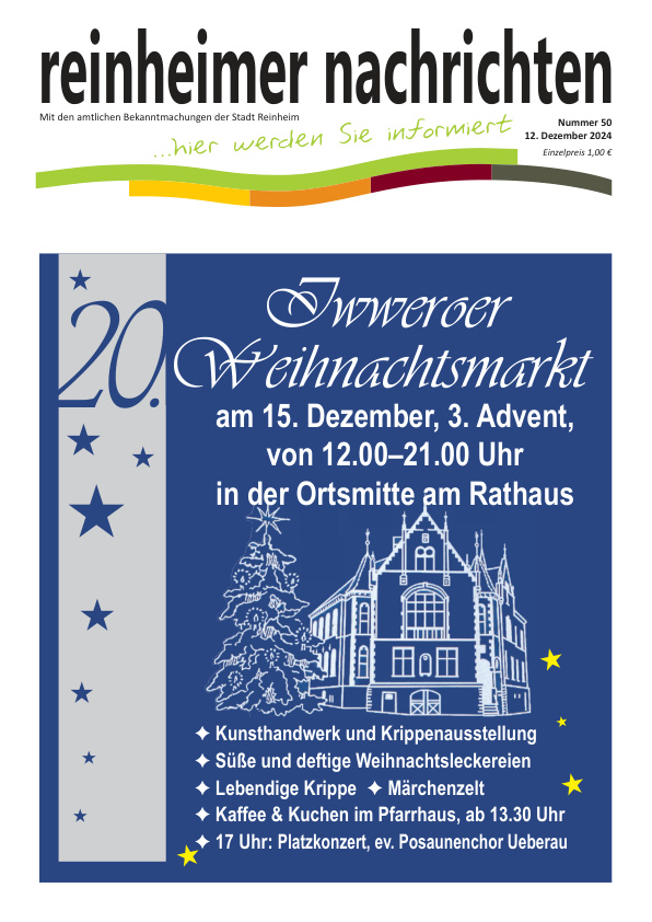 Mehr über den Artikel erfahren Reinheim KW 50