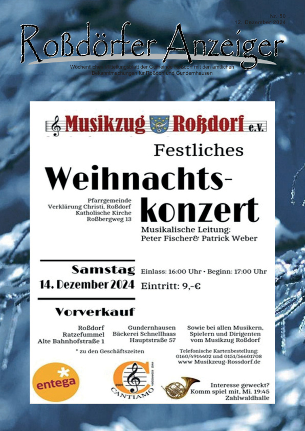 Mehr über den Artikel erfahren Roßdorf KW 50