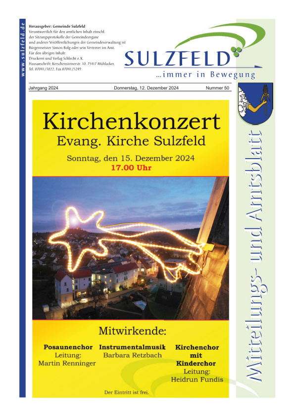 Mehr über den Artikel erfahren Sulzfeld KW 50