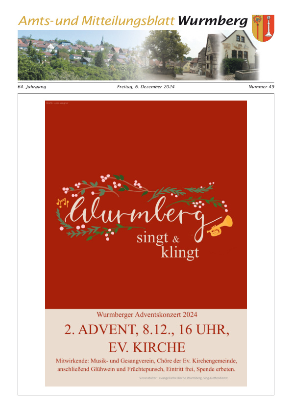 Mehr über den Artikel erfahren Wurmberg KW 49