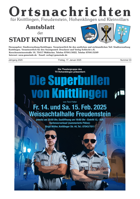 Mehr über den Artikel erfahren Knittlingen KW 3
