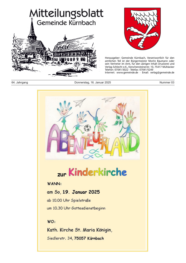 Mehr über den Artikel erfahren Kürnbach KW 3