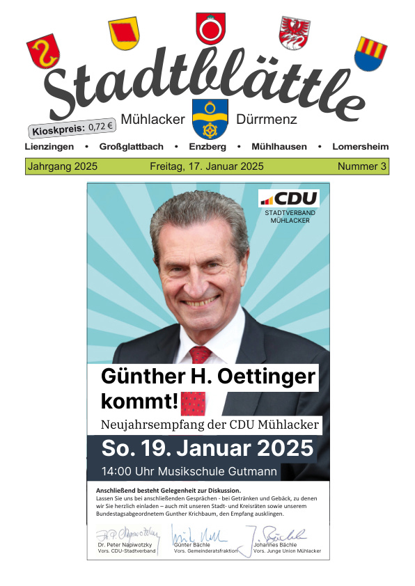 Mehr über den Artikel erfahren Mühlacker KW 3