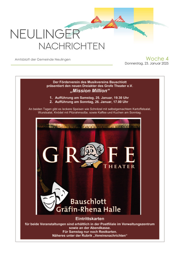Mehr über den Artikel erfahren Neulingen KW 4