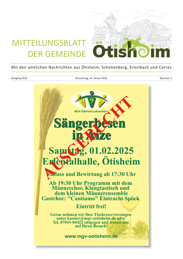 Mehr über den Artikel erfahren Ötisheim KW 3