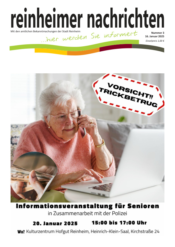 Mehr über den Artikel erfahren Reinheim KW 3