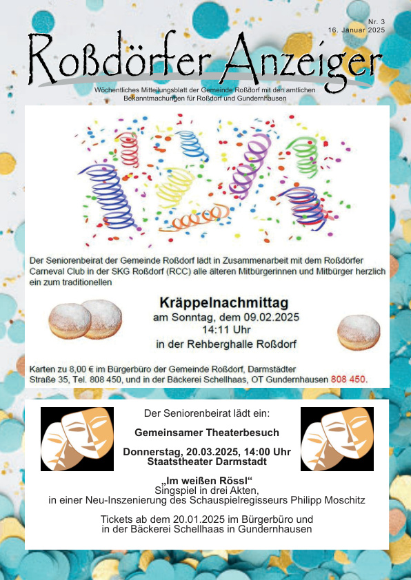 Mehr über den Artikel erfahren Roßdorf KW 3
