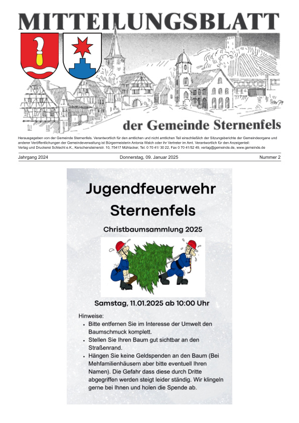 Mehr über den Artikel erfahren Sternenfels KW 2