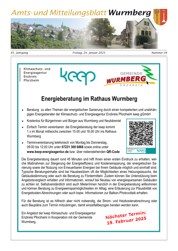 Mehr über den Artikel erfahren Wurmberg KW 4