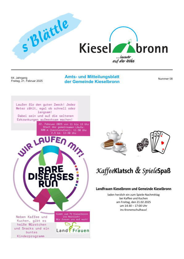 Mehr über den Artikel erfahren Kieselbronn KW 8
