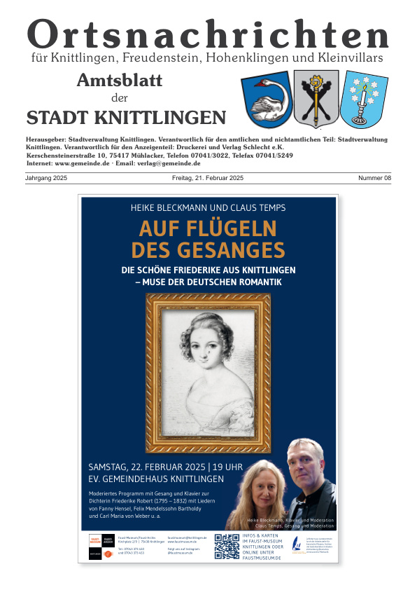 Mehr über den Artikel erfahren Knittlingen KW 8