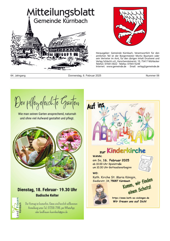Mehr über den Artikel erfahren Kürnbach KW 6