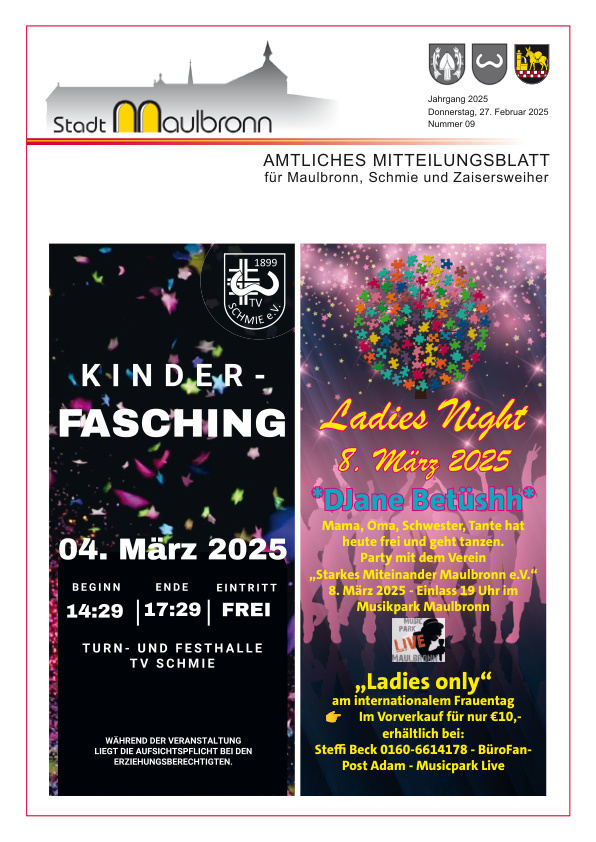 Mehr über den Artikel erfahren Maulbronn KW 9
