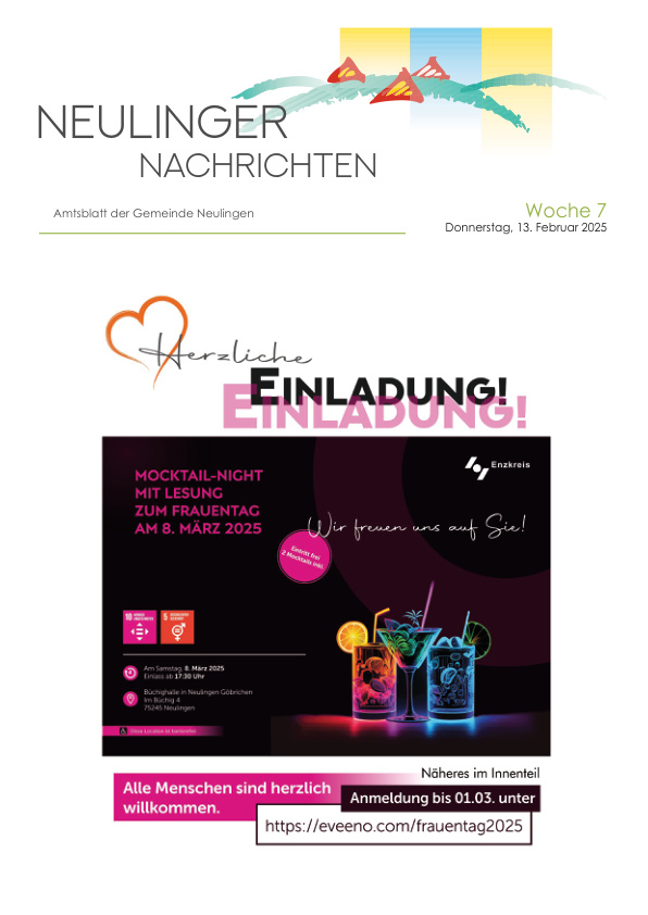 Mehr über den Artikel erfahren Neulingen KW 7