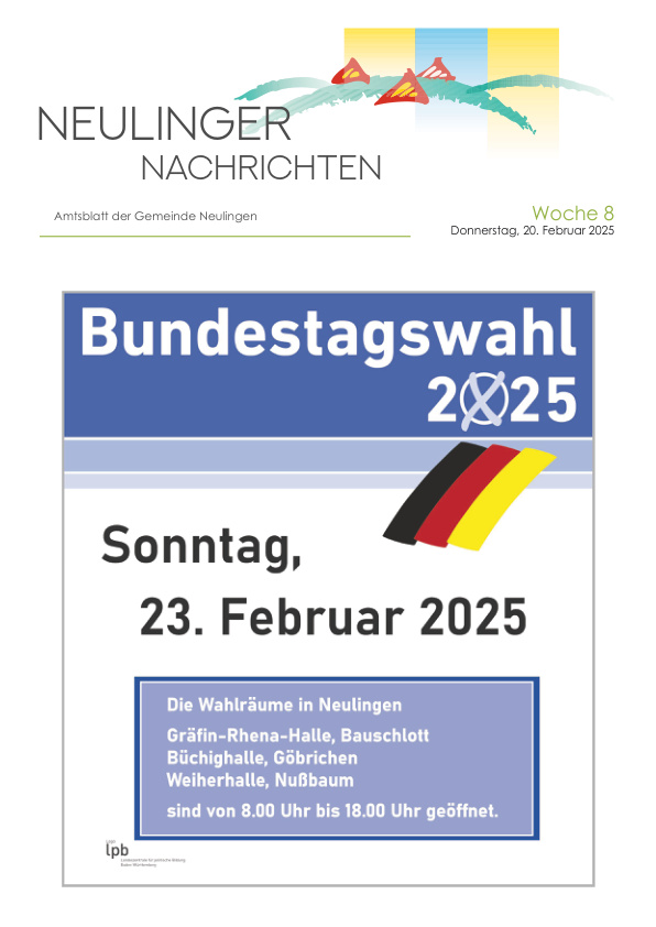 Mehr über den Artikel erfahren Neulingen KW 8