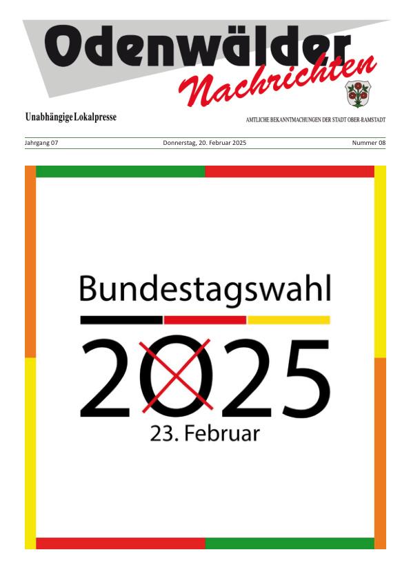 Mehr über den Artikel erfahren Ober-Ramstadt KW 8