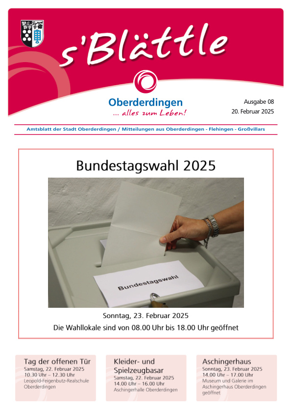 Mehr über den Artikel erfahren Oberderdingen KW 8
