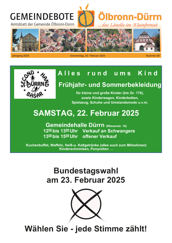 Mehr über den Artikel erfahren Ölbronn-Dürrn KW 8