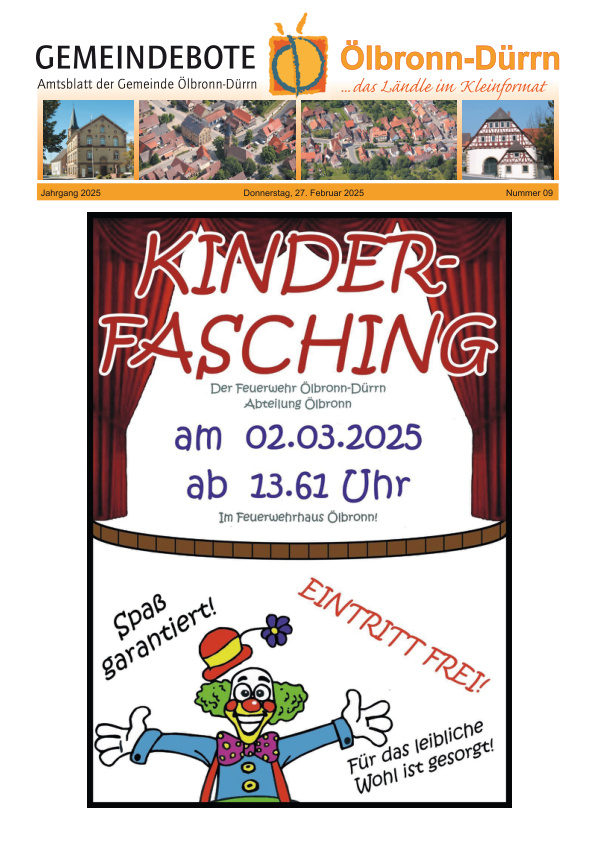 Mehr über den Artikel erfahren Ölbronn-Dürrn KW 9