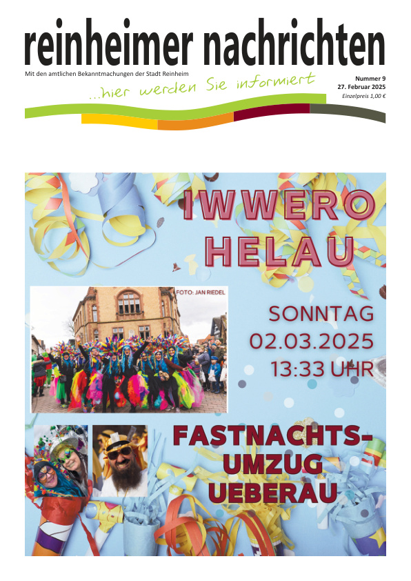 Mehr über den Artikel erfahren Reinheim KW 9