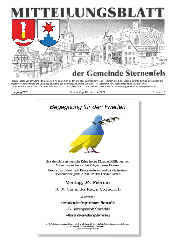 Mehr über den Artikel erfahren Sternenfels KW 6