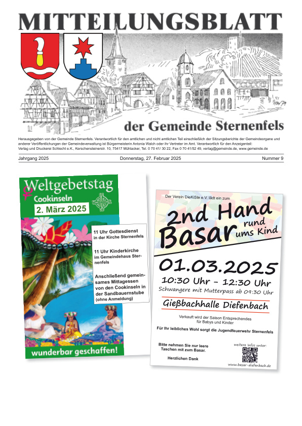 Mehr über den Artikel erfahren Sternenfels KW 9