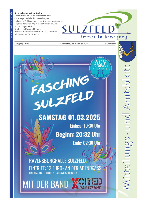Mehr über den Artikel erfahren Sulzfeld KW 9