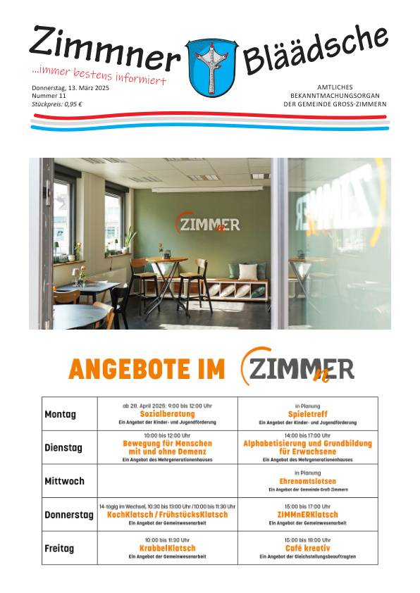 Mehr über den Artikel erfahren Groß-Zimmern KW 11
