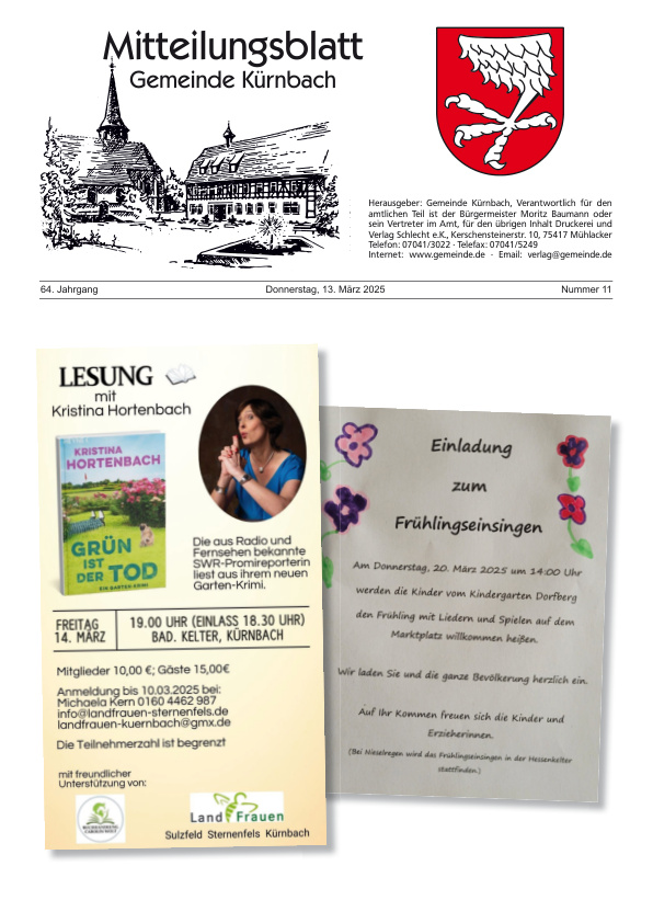 Mehr über den Artikel erfahren Kürnbach KW 11