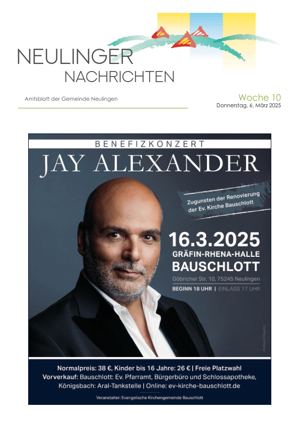 Mehr über den Artikel erfahren Neulingen KW 10