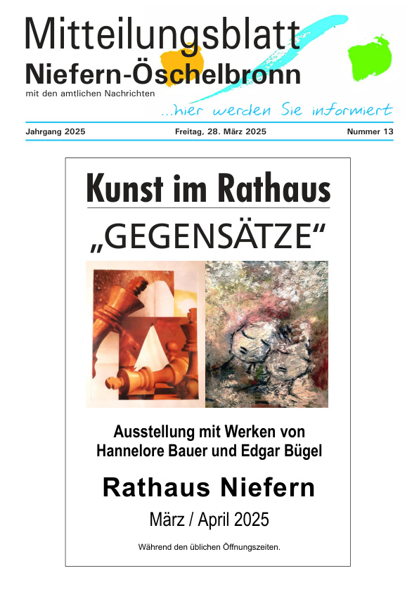 Mehr über den Artikel erfahren Niefern-Öschelbronn KW 13
