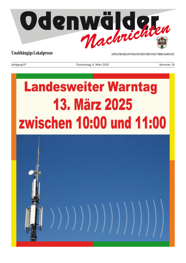 Mehr über den Artikel erfahren Ober-Ramstadt KW 10