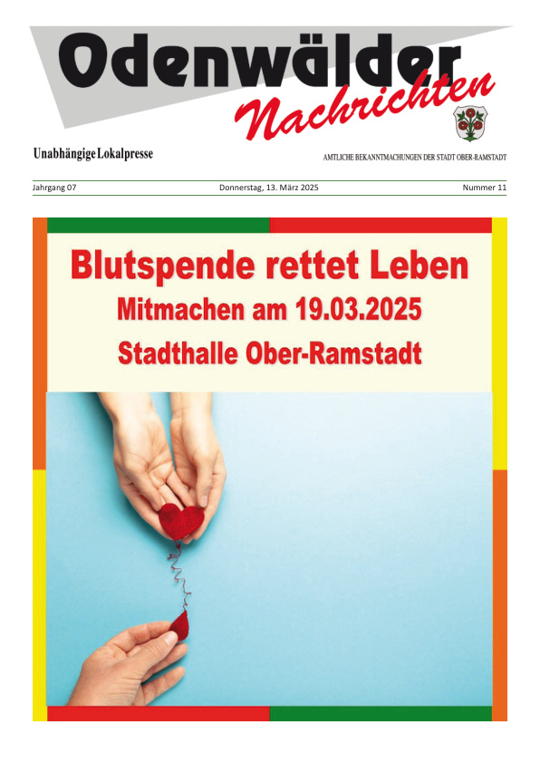 Mehr über den Artikel erfahren Ober-Ramstadt KW 11