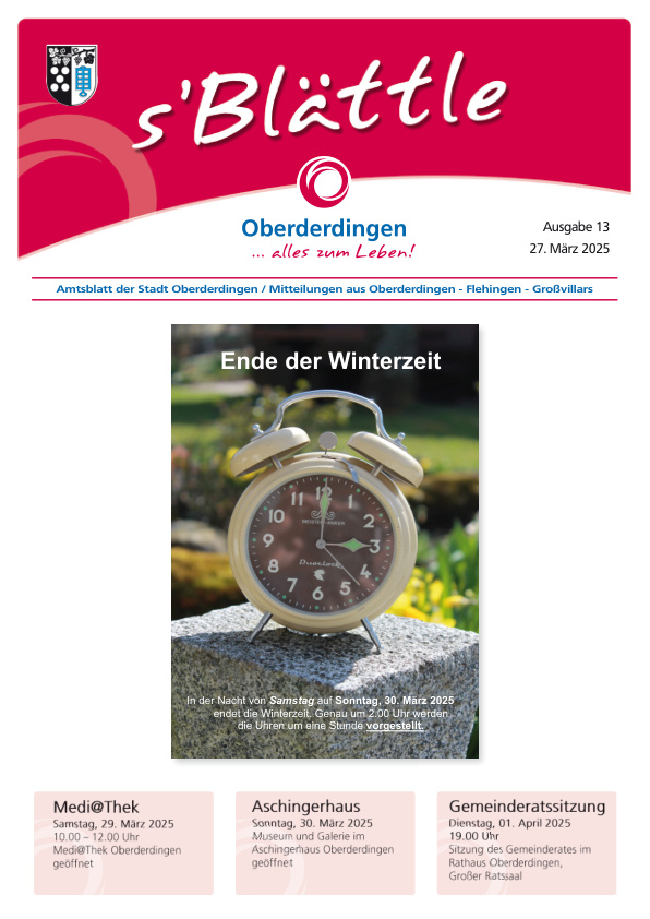 Mehr über den Artikel erfahren Oberderdingen KW 13
