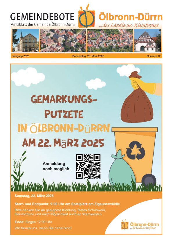 Mehr über den Artikel erfahren Ölbronn-Dürrn KW 12