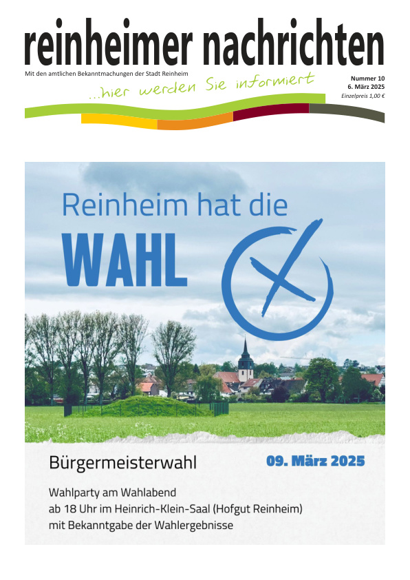 Mehr über den Artikel erfahren Reinheim KW 10