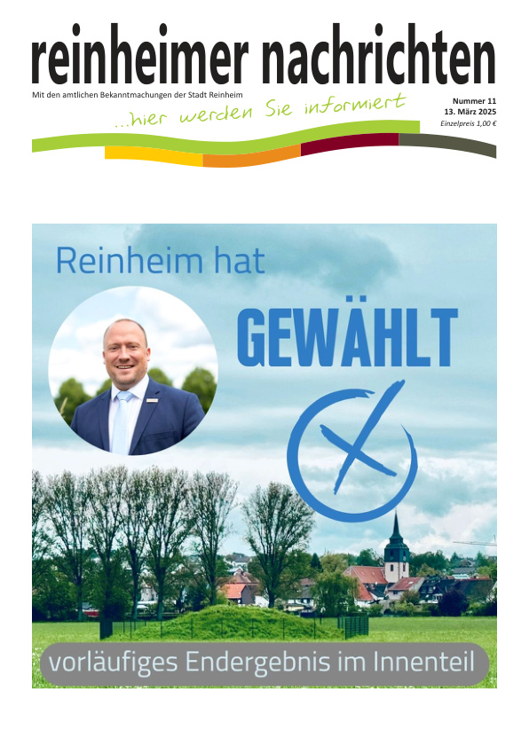 Mehr über den Artikel erfahren Reinheim KW 11
