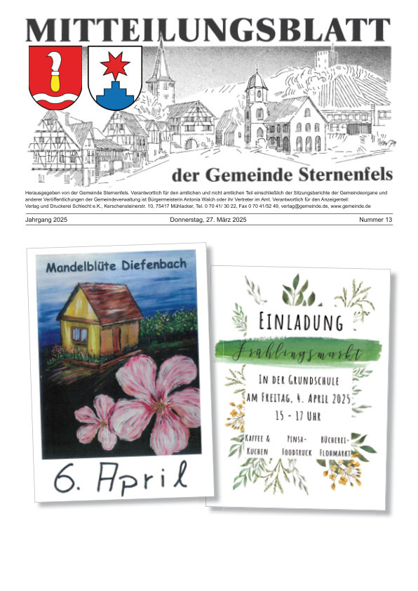 Mehr über den Artikel erfahren Sternenfels KW 13