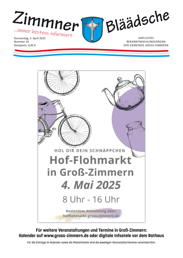 Mehr über den Artikel erfahren Groß-Zimmern KW 14