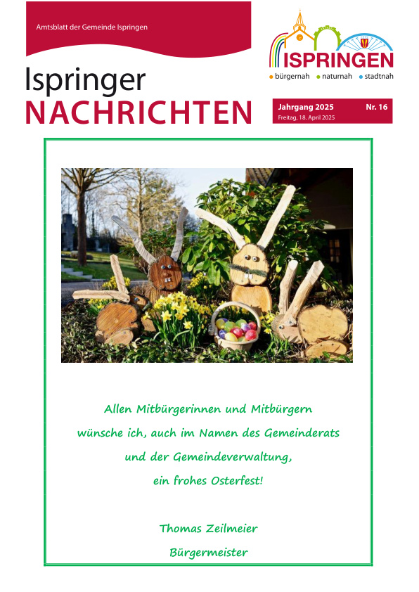 Mehr über den Artikel erfahren Ispringen KW 16